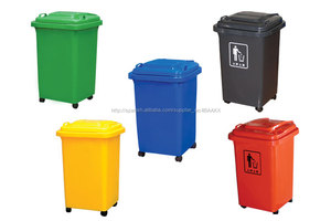 4 Ruedas de Plástico Al Aire Libre de <span class=keywords><strong>la</strong></span> Basura de Plástico Papelera de Basura Malasia 15 gal - Product Image 4