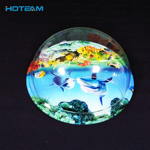 ウォールマウント小さな丸いアクリルプラスチック水槽水族館 - Product Image 2