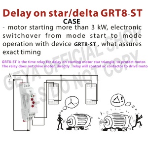 รีเลย์ตั้งเวลาสตาร์ทมอเตอร์แบบสตาร์ทเดลต้าสำหรับปั๊มน้ำ GRT8-ST DPDT  แบบ AC/DC 12-240V  พร้อมฟังก์ชั่นหน่วงเวลา  ขนาดเล็ก ป้องกันน้ำ  16A ได้รับมาตรฐาน CE CB - Product Image 5