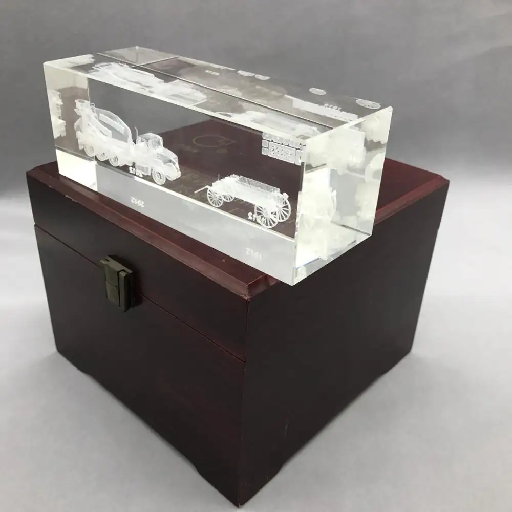 3D Incisione Laser Di Cristallo Mestiere cubo
