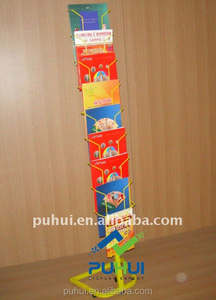 חנות קמעונאית מתקן מתכת שולחן עומד 3 שכבות ברזל פלדת חוט מלוכסנת מדפי עלון מחזיק תצוגת מדף - Product Image 3