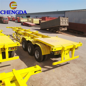 CIMC Chất Lượng Chengda Thương Hiệu 40ft Tri-trục Container Skeleton Semitrailer Trong Xe Tải Bán Trailer - Product Image 5