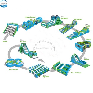 Gigante adulto gonfiabile 5k percorso a ostacoli evento gigante folle gonfiabile 5k ostacolo - Product Image 1