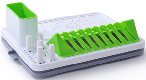 Large Size Plastic <strong>Dish</strong> Drying <strong>Rack</strong> <strong>with</strong> <strong>Tray</strong> Kitchen Holder Drying Organizer <strong>Dish</strong> <strong>Rack</strong> - Product Image 3