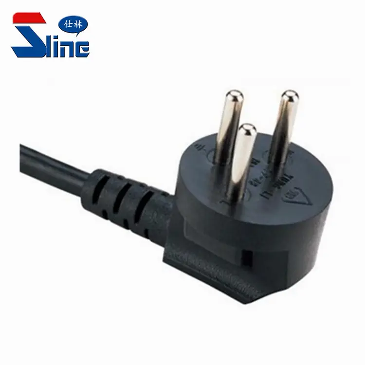 Israel 3 pin power cord plug with mains cable Israeli SII certification 16A 250V