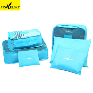 Travelsky 6 pcs Set da viaggio cubetti di imballaggio <span class=keywords><strong>vestiti</strong></span> di stoccaggio borse da viaggio dell'organizzatore del sacchetto - Product Image 2