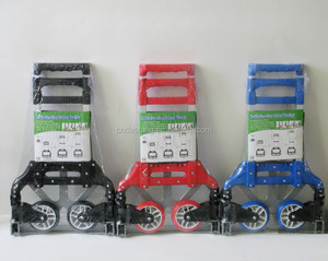 Hot bán có thể gập lại kim loại nhôm tay xe tải Giao thông vận tải siêu thị mua sắm Lift có thể điều chỉnh Xử Lý Hành lý xe đẩy với bánh xe - Product Image 3