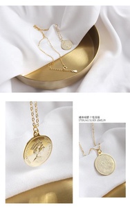 Collana in Argento Sterling 925 con <span class=keywords><strong>Moneta</strong></span> Placcata <span class=keywords><strong>Oro</strong></span> Ritratto della Regina Elisabetta 1989 - Product Image 4