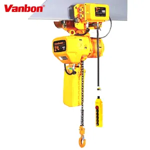Vanbon Japan imported G80 chain used 1 ton electric hoist with chain and trolley for 360 rotation jib crane 1ton