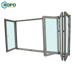 AGGA Glaze PVC Frost Balcony Folding Foldable Door Accordion Mechanism