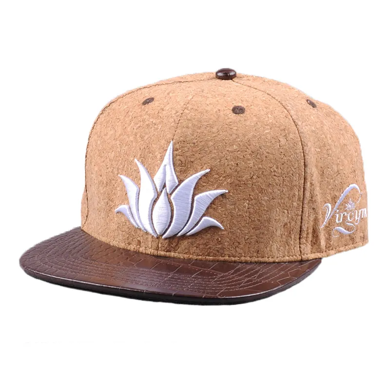 Hoge Crown Snapback Hoeden Verpakking, Kurk Snapback Fabriek In China