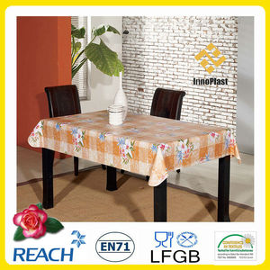 Nappe de <span class=keywords><strong>table</strong></span> jetables 3 coureur./pvc <span class=keywords><strong>chemin</strong></span> de <span class=keywords><strong>table</strong></span> non tissé avec film transparent surface backing+ - Product Image 4
