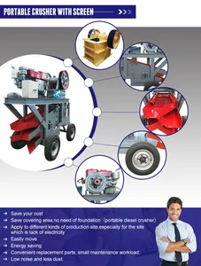 Оборудование для горной промышленности, мобильная мини-камнедробилка для камней, цена машины с вибрационным экраном в Индии