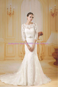 <span class=keywords><strong>2015</strong></span> slesves codo guangzhou sirena vestidos de novia con el tren largo y AG010 encaje francés - Product Image 1
