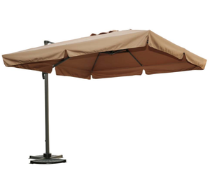 Sombrilla grande cuadrada de alta calidad, 3m x 3m, poste lateral, doble, de aluminio - Product Image 1