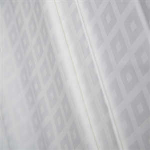 100% cotone <span class=keywords><strong>300T</strong></span> assegno in bianco jacquard tessuto per hotel