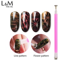 Ibdgel 3D Aimant D'oeil de Chat Stylo D'art D'ongle Double Têtes Aimant Chat Yeux Outils Pour Les Ongles