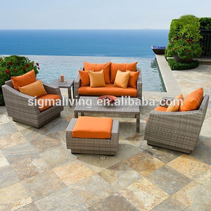 2014 toutes les conditions météorologiques sofa en osier ensemble home deco <span class=keywords><strong>cannes</strong></span> 6 pcs causeuse& club canapé sièges ensemble - Product Image 1