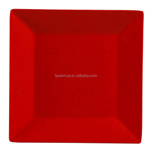 Assiettes en mélamine <span class=keywords><strong>rouge</strong></span>, <span class=keywords><strong>assiette</strong></span> <span class=keywords><strong>carrée</strong></span> - Product Image 1