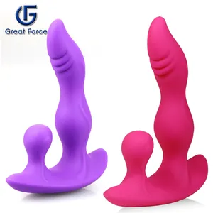 Plugue anal vibratório do sexo com controle remoto, de silicone, brinquedo sexual para homens