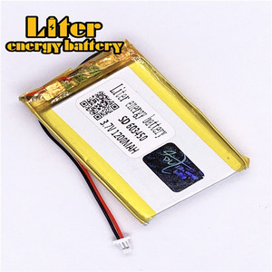 Plug 1,0-2 p 3,7 V 603450 1200 mAh rechargeable LiPo battery solar Li ion polymer lithium battery with PCM - Product Image 1