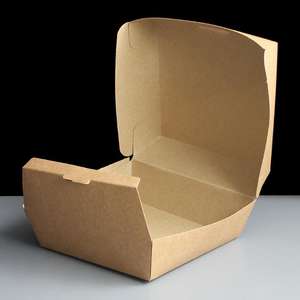 Caja Grande Biodegradable de Kraft, concha de almeja de papel de embalaje personalizado, <span class=keywords><strong>burguer</strong></span> de hamburguesas - Product Image 4