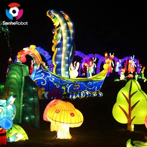 Belle lanterne en soie du Nouvel An chinois étanche personnalisée pour les installations du parc d'attractions - Product Image 6