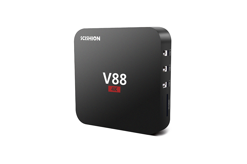 Vente chaude Pas Cher Amlogic S905X Android 6.0 V88 Kodi TV Box, Kodi Préinstallé