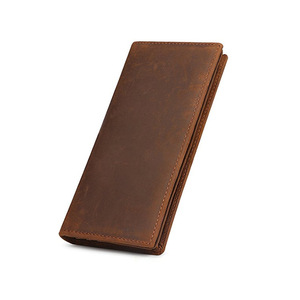 Wb121 Natural Crazy Horse Leather Bifold Men <strong>Long</strong> <strong>Wallet</strong> - Product Image 1