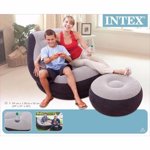 <span class=keywords><strong>Fauteuil</strong></span> Gonflable <span class=keywords><strong>Intex</strong></span> 68564 Chaise Longue 99 cm * 1,30 m * 76 cm en Tissu pour Salon Extérieur Chambre Loisirs Meubles de Maison - Product Image 3