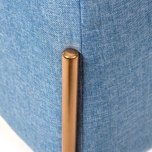 Elephant <strong>Velvet</strong> Upholstery Antique Brass Steel Legs Square Ottoman Pouf Stool Small Sofa <strong>Footstool</strong> - Product Image 3