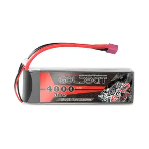 高性能2S 7.4V 4000mAh 30C LipoLiポリマーRCプレーンドローンバッテリー