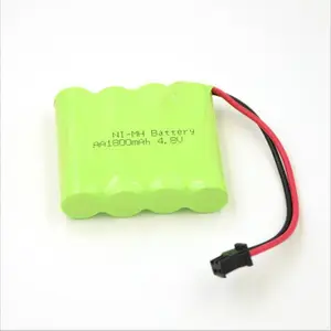 Bateria recarregável 4.8 volts ni-mh, bateria recarregável 4.8v 600mah aaa ni-mh