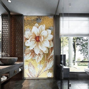 3D Flower <strong>Mosaic</strong> Tiles Sheet Crystal Glass Modern Water Resistant <strong>Mosaic</strong> <strong>Wall</strong> <strong>Art</strong> for Living Room External <strong>Wall</strong> Custom Murals - Product Image 5