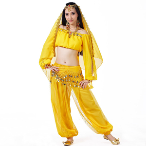 Top de Gasa de Manga Larga BestDance, Vestido de <span class=keywords><strong>Danza</strong></span> del Vientre Árabe Gitano Indio, Conjunto de Disfraz para Halloween y Carnaval - Product Image 6