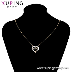 33305 xuping a forma di cuore 18 k placcato oro collana di fascino del pendente disegni per la <span class=keywords><strong>mamma</strong></span> regalo - Product Image 6