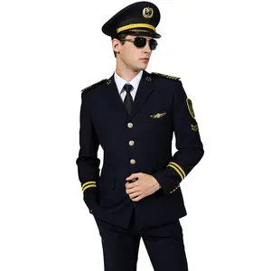 海军蓝色安全警卫军官制服与贝雷帽