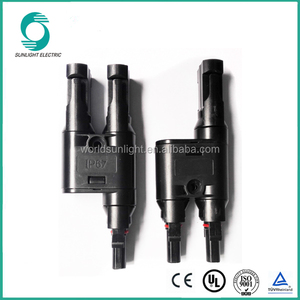 Ce TUV approved impermeable IP67 1000 v dc 2.5 mm2, 4mm2, 6mm2 16A 20A 25A 30A T tipo mc4 conector t-rama - Product Image 1