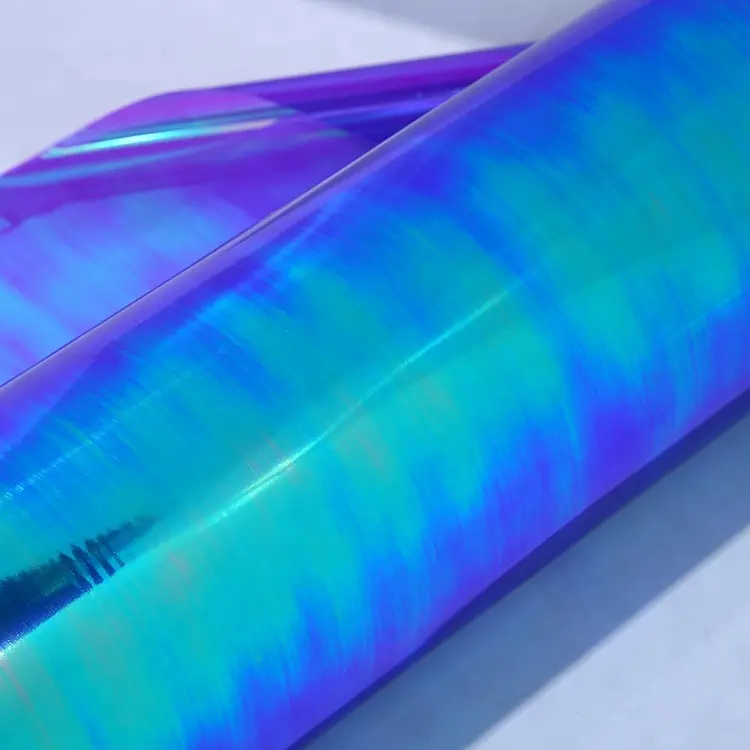 Atacado de fábrica novo design transparente holográfico bopp arco-íris filme de laminação