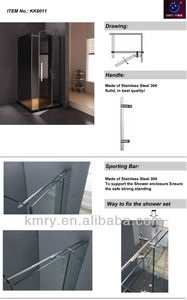 Carré En Acier Inoxydable Charnière <span class=keywords><strong>Porte</strong></span> <span class=keywords><strong>De</strong></span> Bain <span class=keywords><strong>Douche</strong></span> (KK8011) - Product Image 5