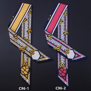 100% Twill <strong>Silk</strong> <strong>Scarf</strong> New Luxury Brand Skinny <strong>Scarf</strong> for <strong>Women</strong> Digital Printing Head <strong>Scarf</strong> Long Handle Bag Ribbons - Product Image 4