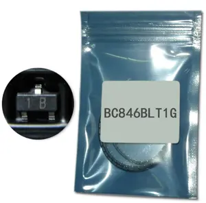 100 pçs/lote bc846b bc846 transistores npn bc846, transistor smd sot 23 bc846/846b/om transistor 65v 100ma