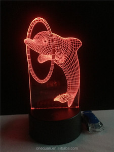 Vente chaude 2017 amazon Acrylique Visual Lamp Home Decor Lumière de nuit 3D Mood Light avec chargeur USB - Product Image 4