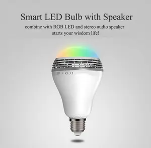 AC 110V - 240V 6W E27 Smart Bluetooth-Lautsprecher LED-Glühbirne Drahtlose Lampe Audio-Lautsprecher