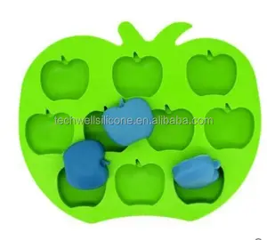 Factory Wholesaler Fruit Apple Shaped silicone Ice Cube Tray