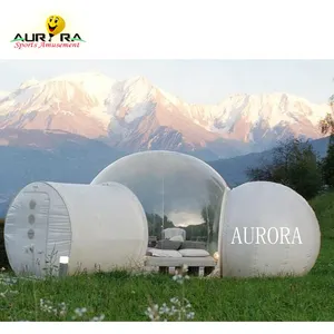 आउटडोर inflatable डबल रूम बुलबुला केबिन inflatable हवा गुंबद तम्बू Inflatable बुलबुला झोपड़ियों तम्बू सो तम्बू