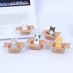 3D Kawaii Cat Dog Box Stickers Cute Cartoon Korean Stationery Sticky Notes Office School Supplies Memo Pad