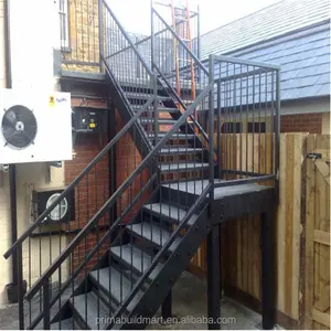 Кованые конструкции лестницы, используемые металлические лестницы, наружные прямые стальные лестницы