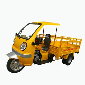 Guangzhuou kavaki motor 250cc 4-stroke water cooled gasoline electric handicapped cargo tricycle 3 wheel motorcycle