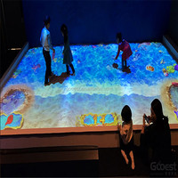 Aire de jeux intérieure, projecteur de sol interactif, jeu de piscine de sable